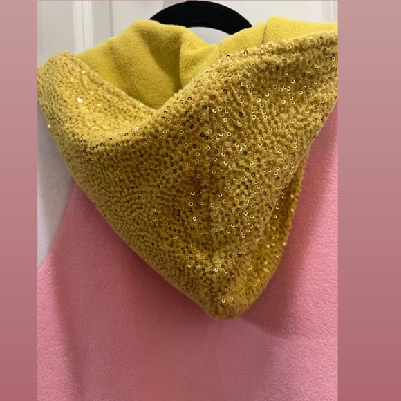 Tipsy Elves Zip up Sequin Hoodie Dress Rose Champagne Large Comfy Costume - Picture 2 of 8